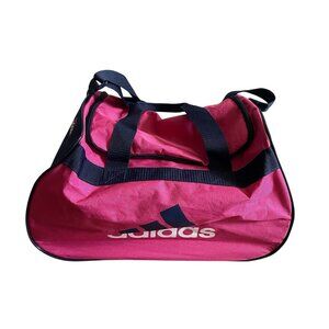 Adidas Pink Navy Logo Workout Travel Shoulder Strap Small Diablo Duffel Gym Bag